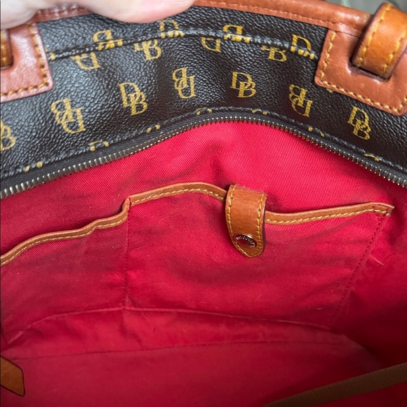 Dooney & Bourke Classic Dark Brown Monogram Tote - Picture 13 of 15